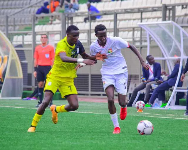 Jerome dribbling vs Uganda in U17 CECAFA match